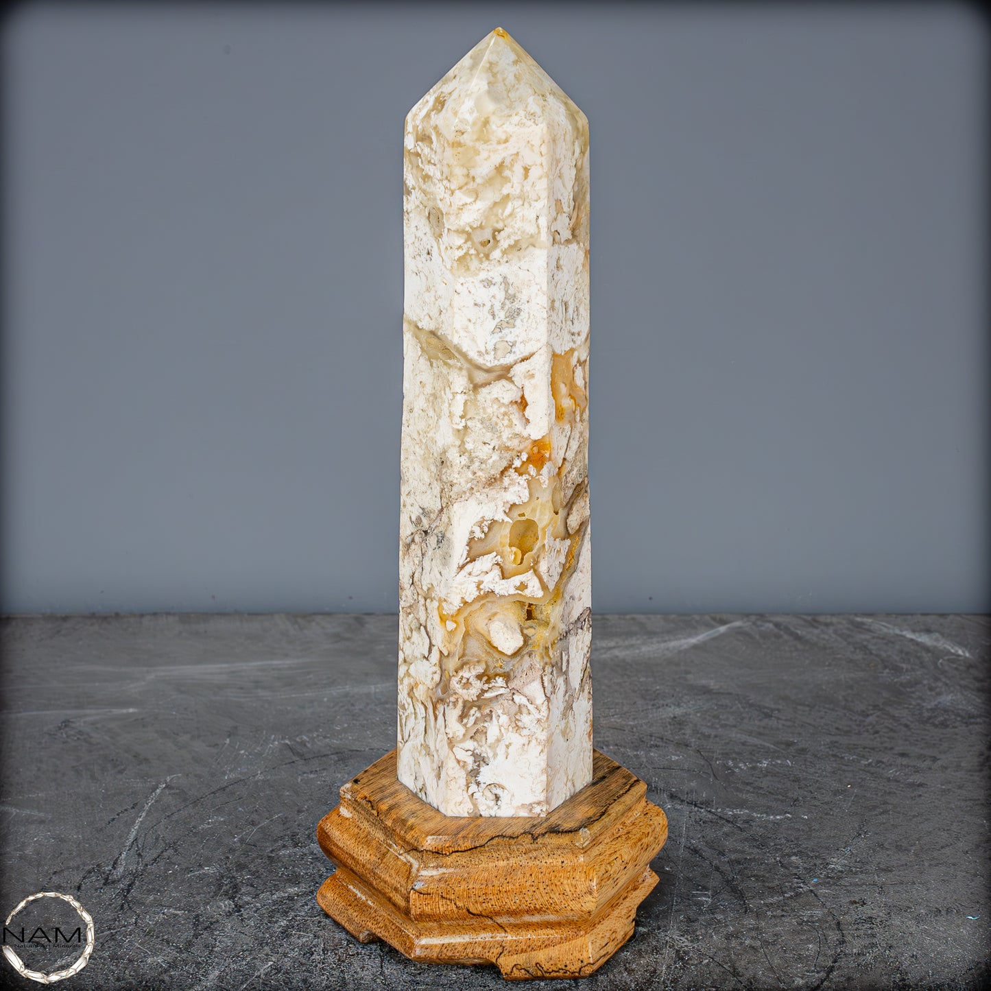 Natürlicher Achat-Kristall Obelisk aus Indonesien, selten - 874,66g