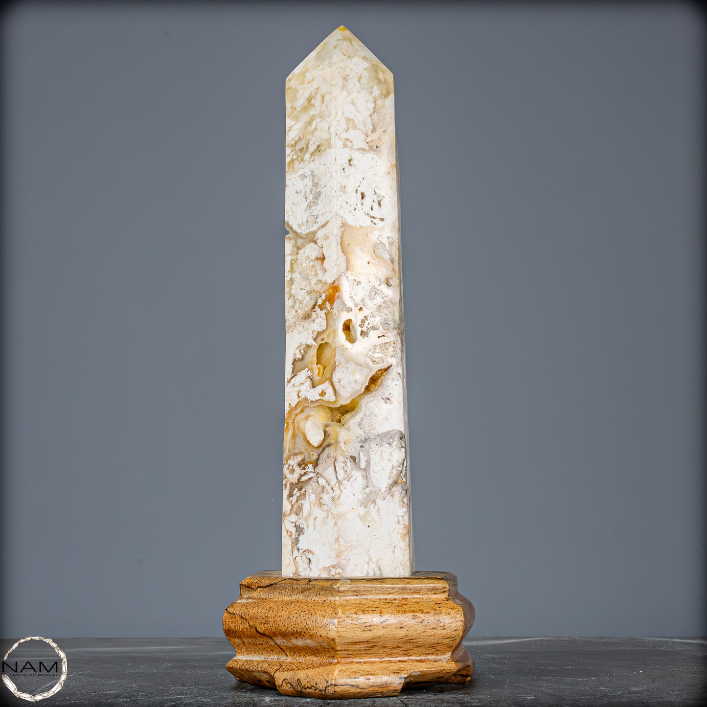 Natürlicher Achat-Kristall Obelisk aus Indonesien, selten - 874,66g