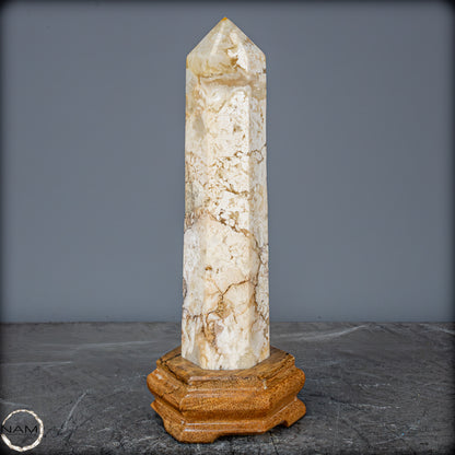 Natürlicher Achat-Kristall Obelisk aus Indonesien, selten - 874,66g