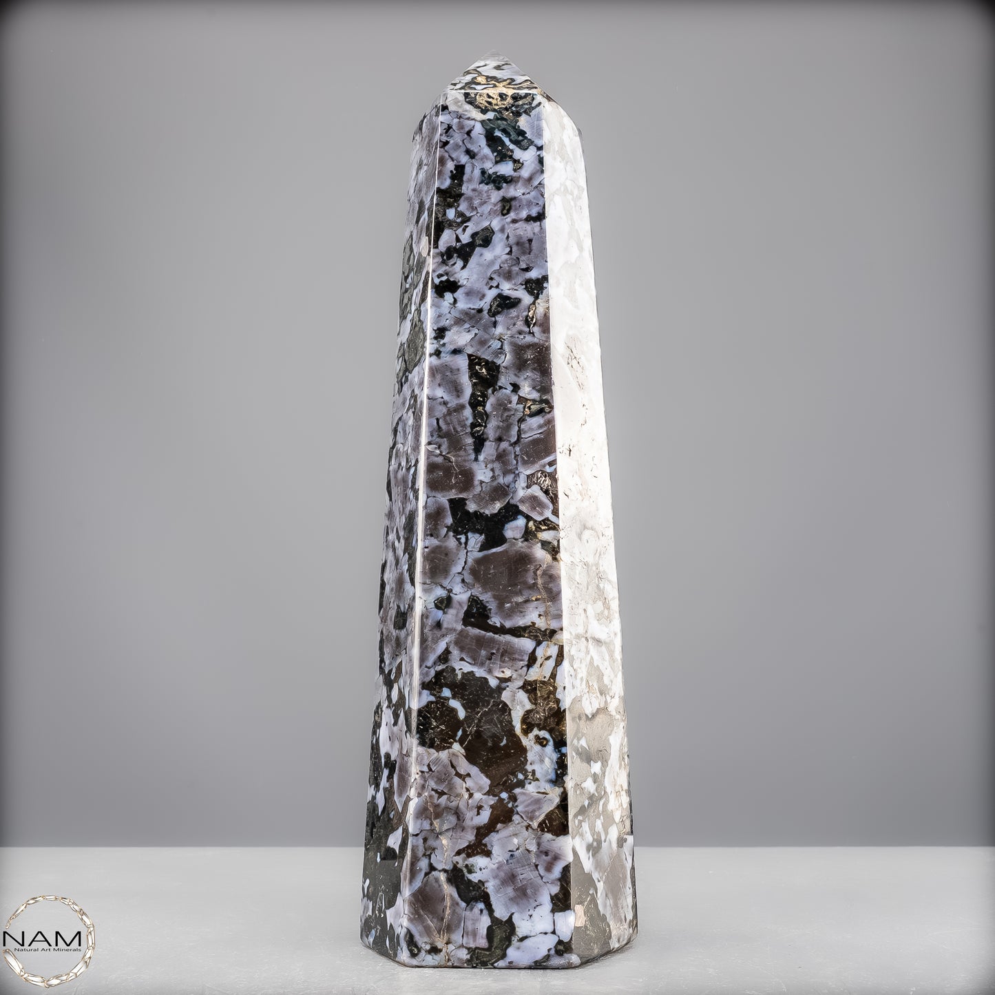 Natürlicher Merlinit (Gabbro) Kristall Obelisk - 2312,18g