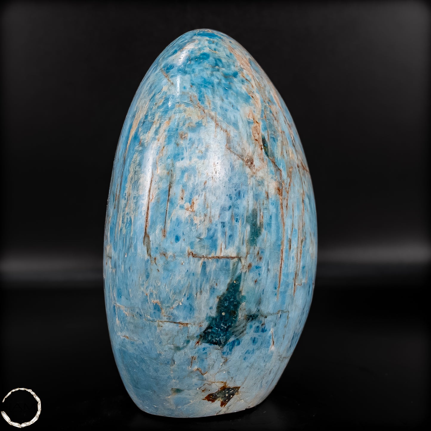 Natürliche Blaue Apatit Kristall-Freiform - 890,22 g