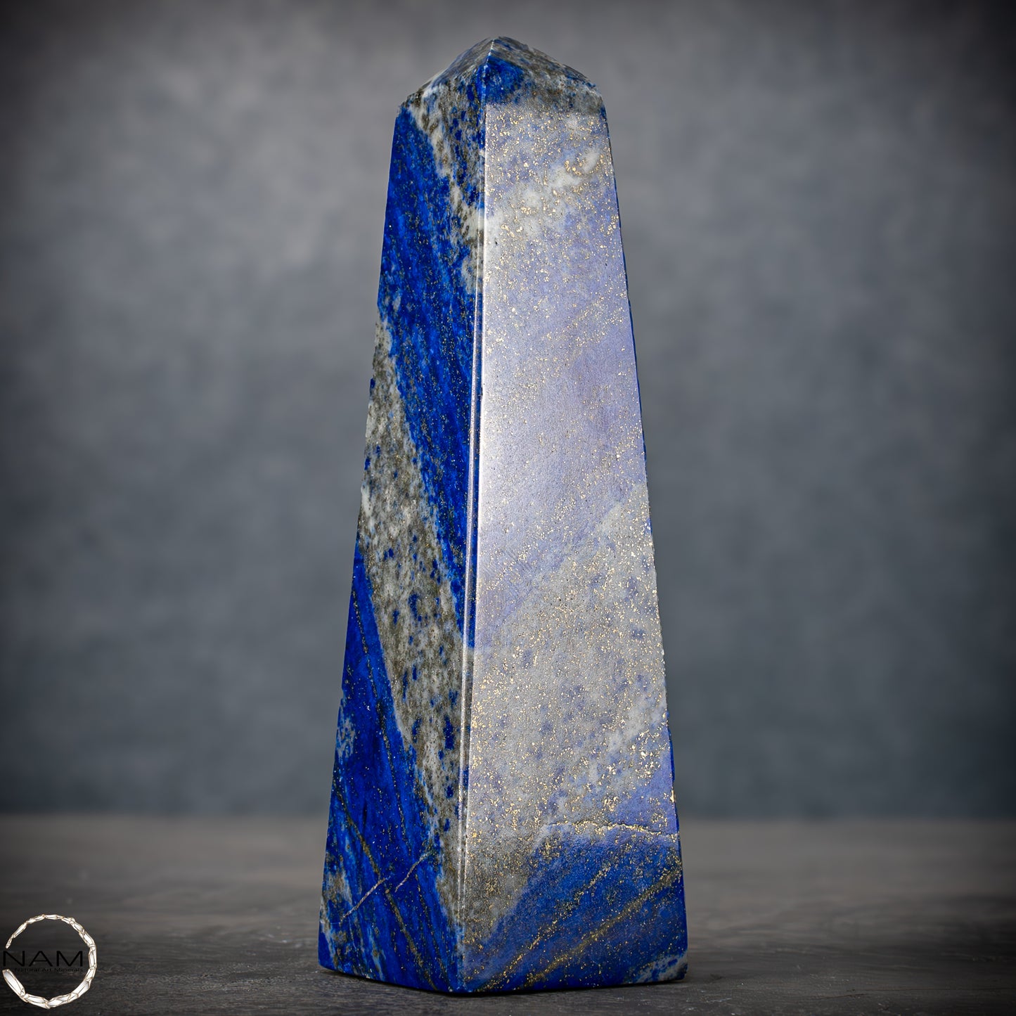 Natürlicher Königsblauer Lapislazuli Kristall-Obelisk, Spitzenqualität - 396,17g