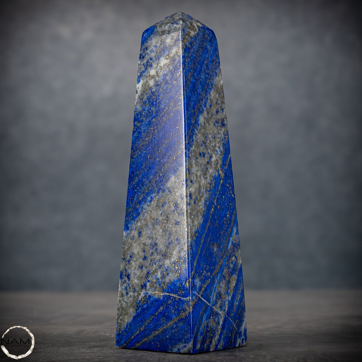 Natürlicher Königsblauer Lapislazuli Kristall-Obelisk, Spitzenqualität - 396,17g