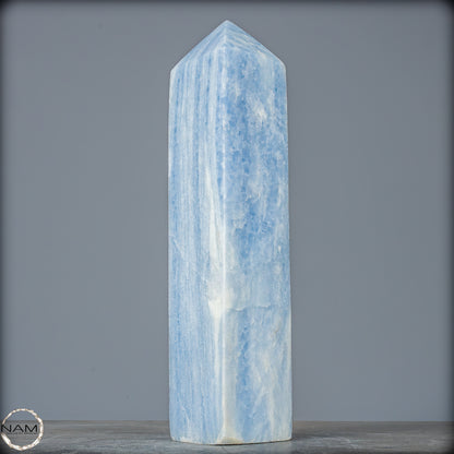 Natürlicher Blauer Calcit-Kristall Obelisk - 3467,11g