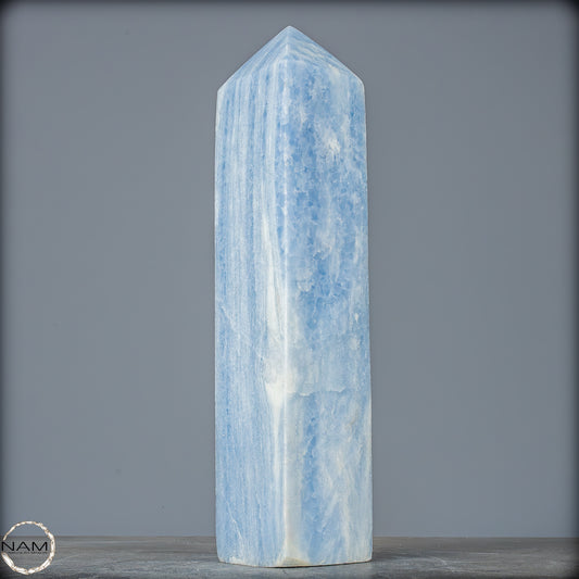 Natürlicher Blauer Calcit-Kristall Obelisk - 3467,11g