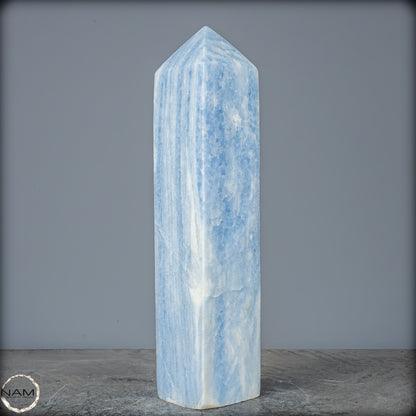 Natürlicher Blauer Calcit-Kristall Obelisk - 3467,11g