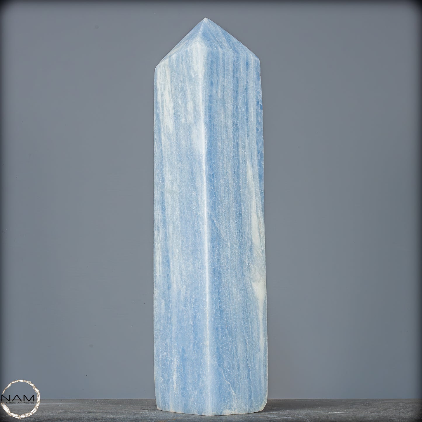 Natürlicher Blauer Calcit-Kristall Obelisk - 3467,11g