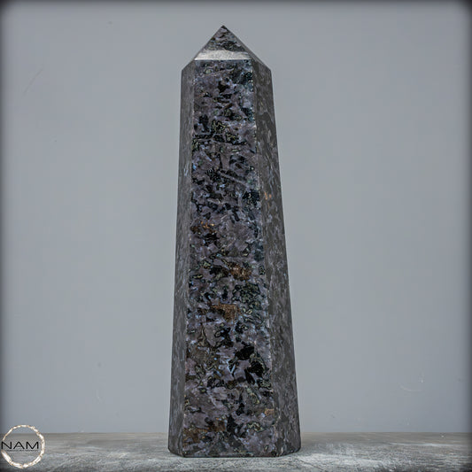 Natürlicher Merlinit (Gabbro) Kristall Obelisk - 1696,96g