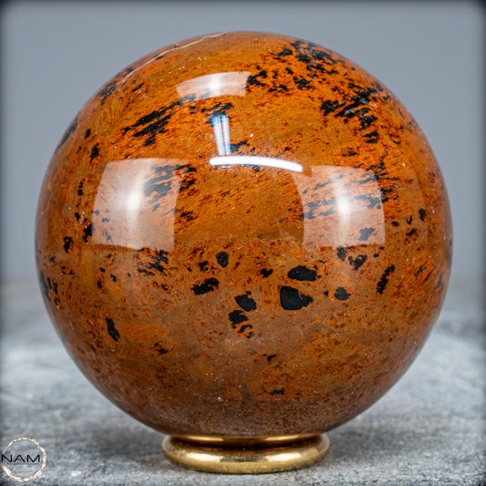 Natürliche Mahagoni-Obsidian Kristall-Kugel - 395,95g - 68,5mm