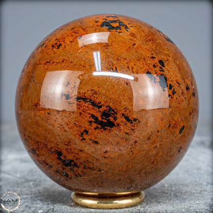 Natürliche Mahagoni-Obsidian Kristall-Kugel - 395,95g - 68,5mm