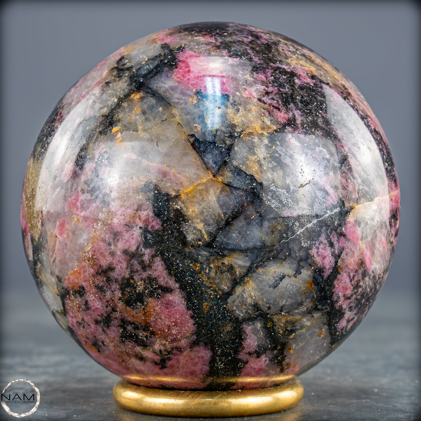 Natürliche Rhodonit-Kristall Kugel - 819,15g - 78mm