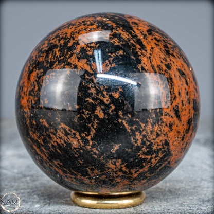 Natürliche Mahagoni-Obsidian Kristall-Kugel - 382,49g - 68mm