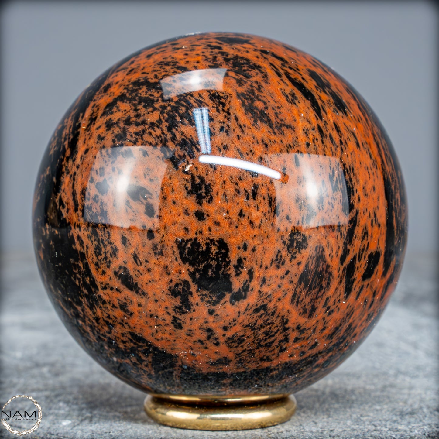 Natürliche Mahagoni-Obsidian Kristall-Kugel - 382,49g - 68mm