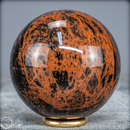 Natürliche Mahagoni-Obsidian Kristall-Kugel - 382,49g - 68mm