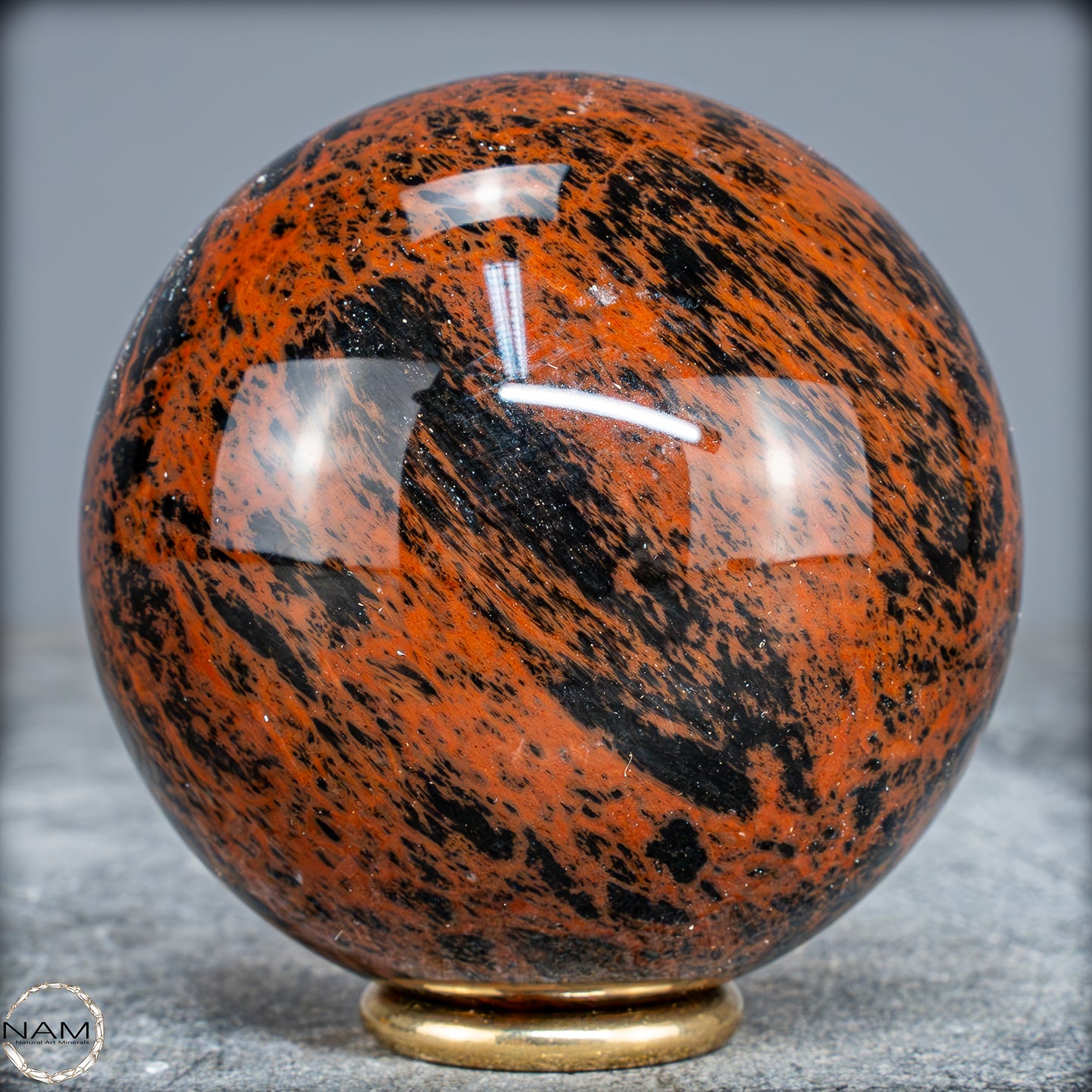 Natürliche Mahagoni-Obsidian Kristall-Kugel - 382,49g - 68mm
