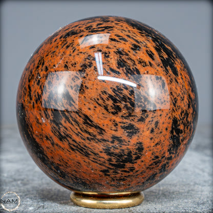 Natürliche Mahagoni-Obsidian Kristall-Kugel - 382,49g - 68mm