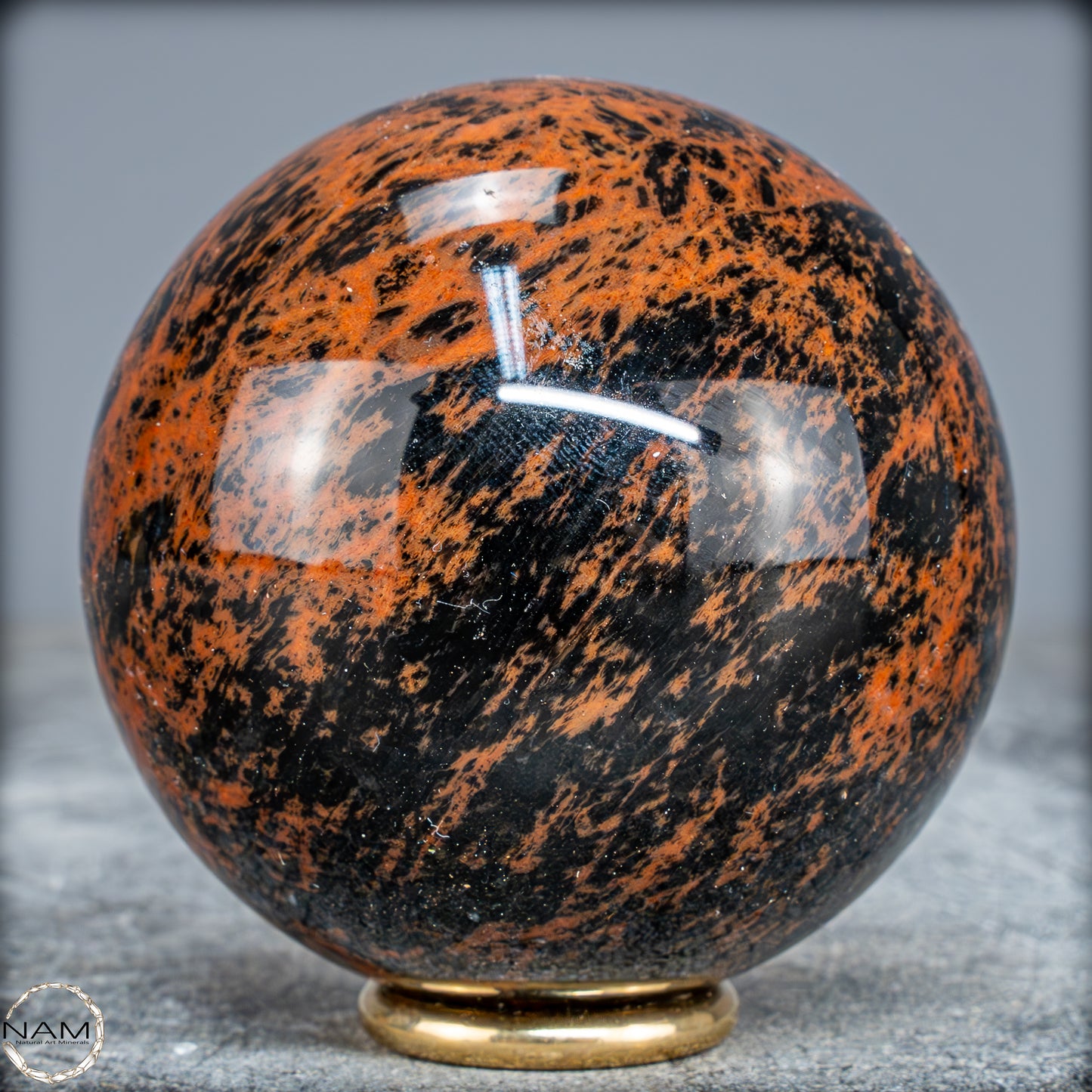 Natürliche Mahagoni-Obsidian Kristall-Kugel - 382,49g - 68mm