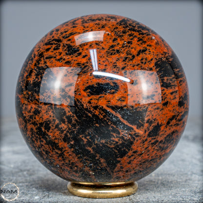 Natürliche Mahagoni-Obsidian Kristall-Kugel - 382,49g - 68mm