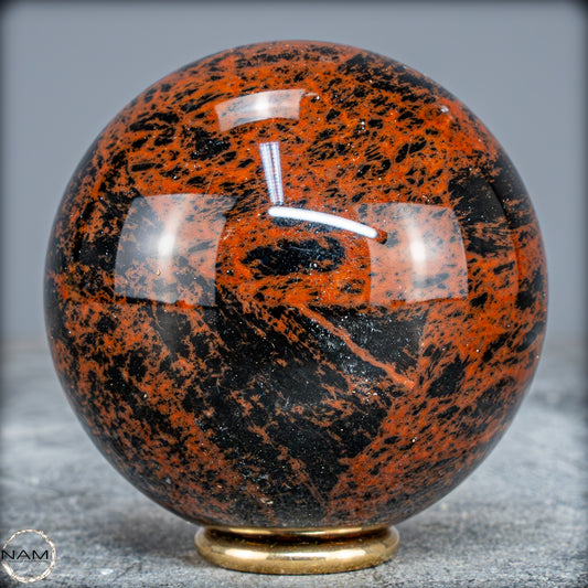 Natürliche Mahagoni-Obsidian Kristall-Kugel - 382,49g - 68mm