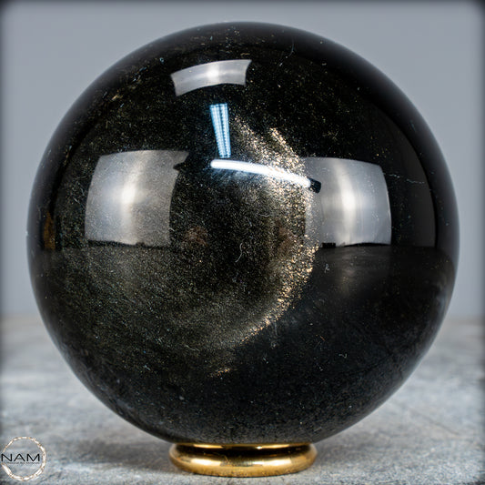 Natürliche Schwarze Obsidian Kristall-Kugel - 655,13g -  80mm