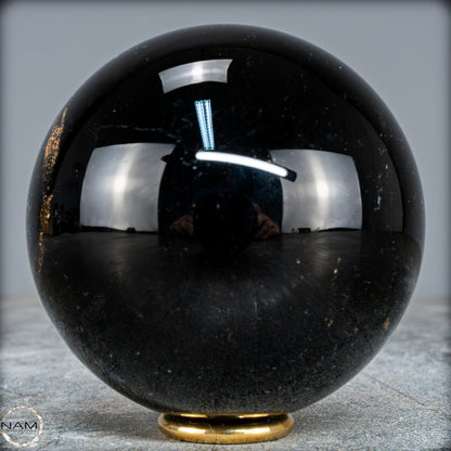 Natürliche Schwarze Obsidian Kristall-Kugel - 655,13g -  80mm