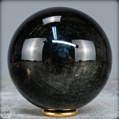 Natürliche Schwarze Obsidian Kristall-Kugel - 655,13g -  80mm