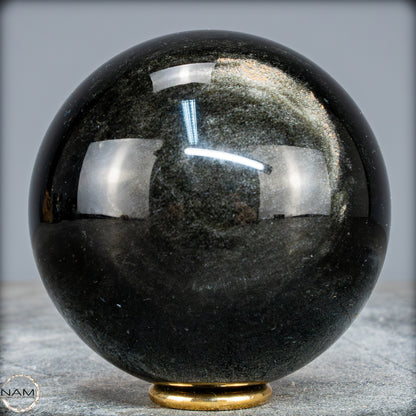 Natürliche Schwarze Obsidian Kristall-Kugel - 655,13g -  80mm