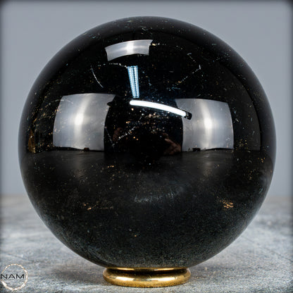 Natürliche Schwarze Obsidian Kristall-Kugel - 655,13g -  80mm