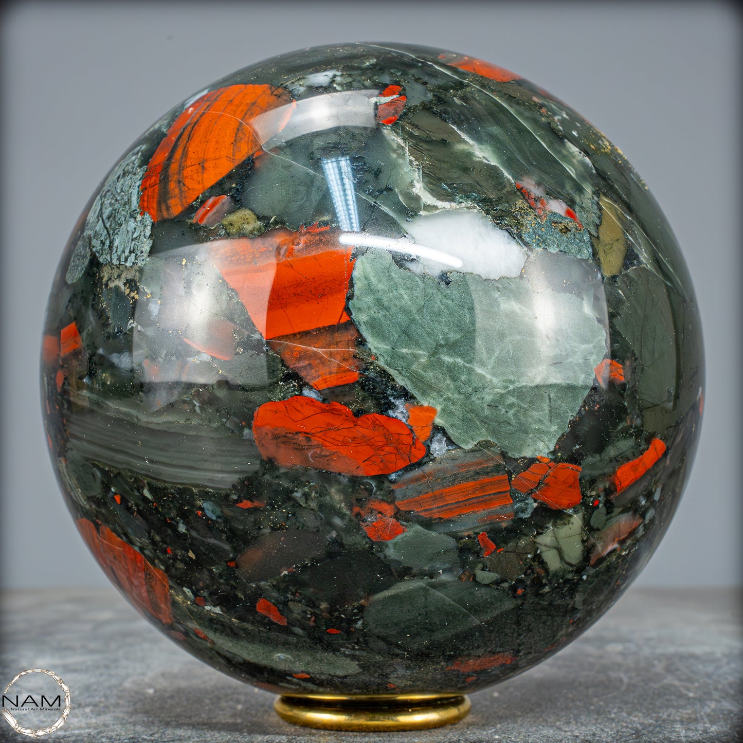 Natürliche Drachenblut-Jaspis Kugel aus Afrika - 3934,18g - 152mm
