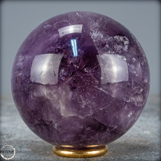 Natürliche Amethyst-Kristall Kugel, Brasilien - 456,82g - 69mm