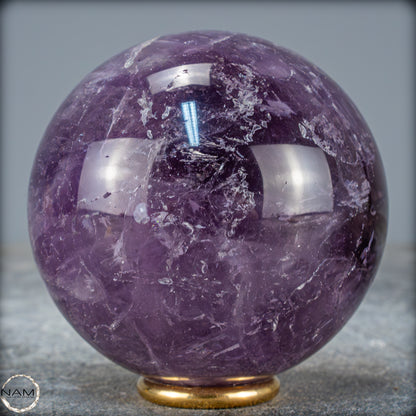 Natürliche Amethyst-Kristall Kugel, Brasilien - 456,82g - 69mm