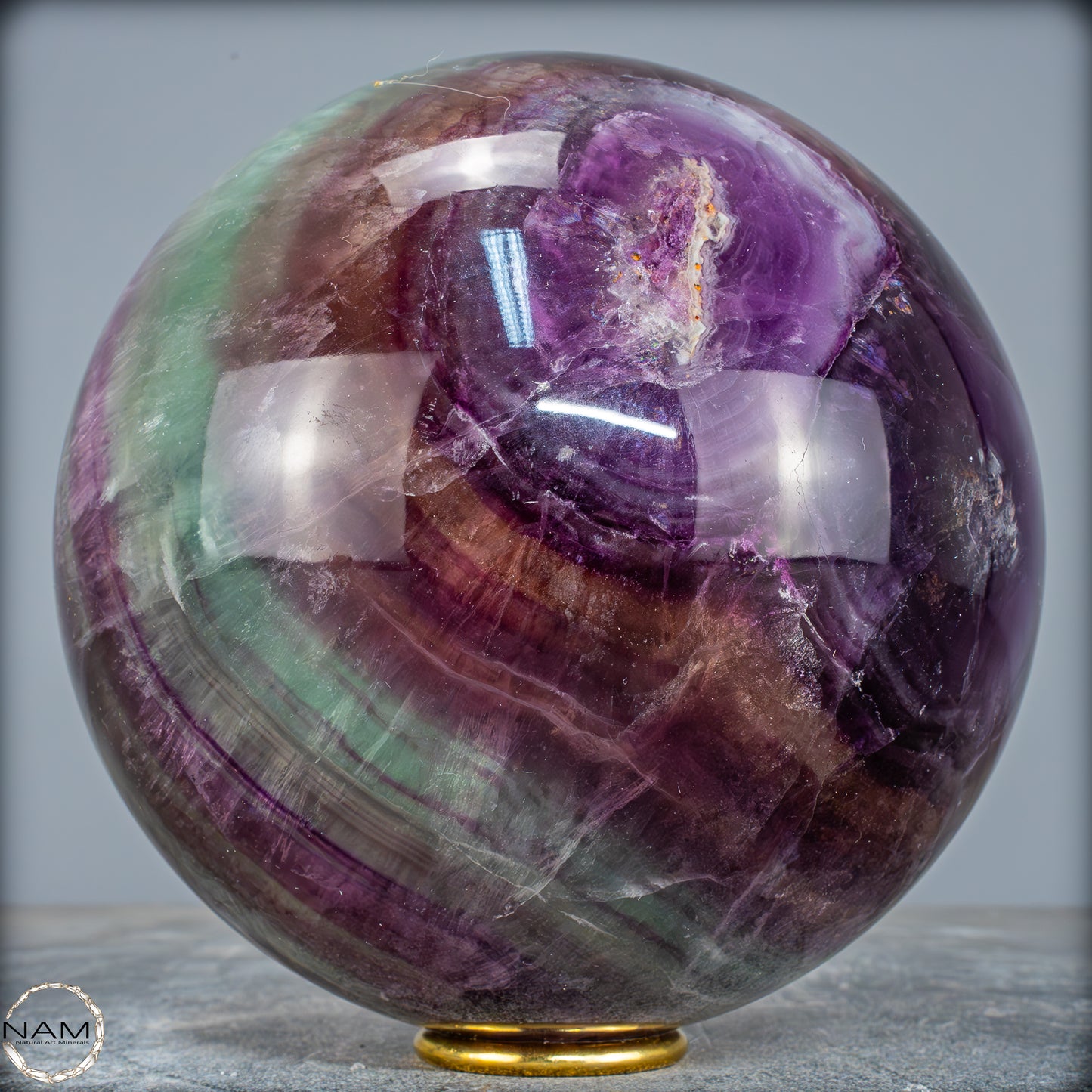 Natürliche Regenbogen-Fluorit Kristallkugel, China - 5833,14g - 160mm