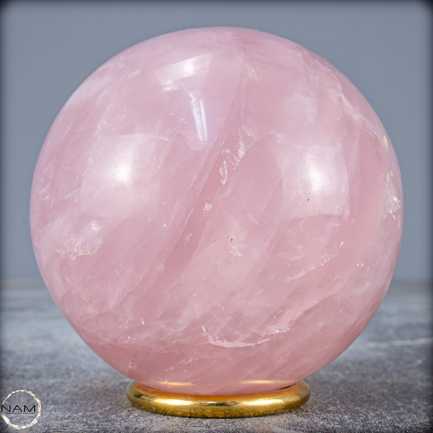 Natürliche Rosenquarz Kristall-Kugel aus Brasilien - 835,41g - 86mm
