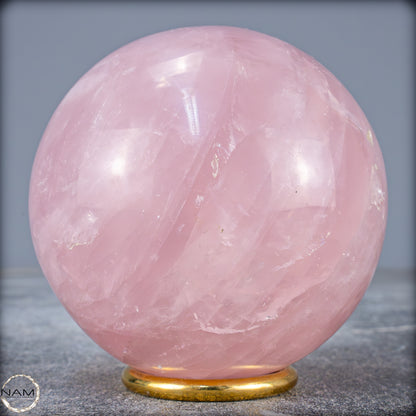 Natürliche Rosenquarz Kristall-Kugel aus Brasilien - 835,41g - 86mm