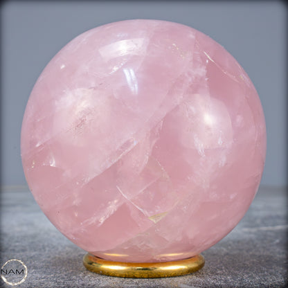 Natürliche Rosenquarz Kristall-Kugel aus Brasilien - 835,41g - 86mm