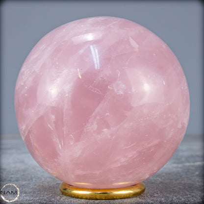 Natürliche Rosenquarz Kristall-Kugel aus Brasilien - 835,41g - 86mm