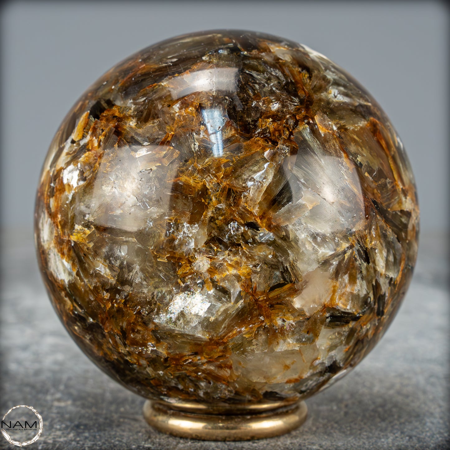 Natürliche Mica (Glimmer) Kristallkugel aus Brasilien - 385,97g - 64mm