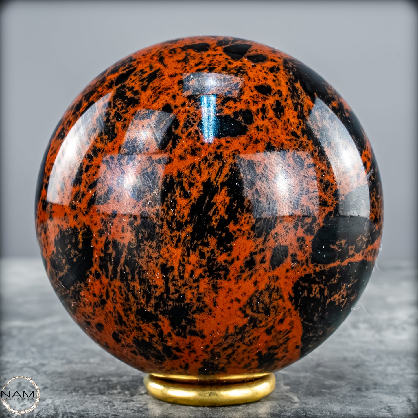 Natürliche Mahagoni-Obsidian Kristall-Kugel - 436,37 g