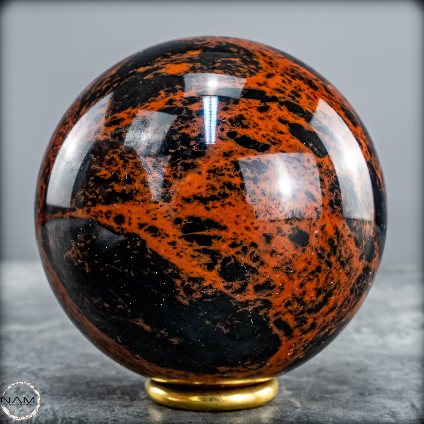 Natürliche Mahagoni-Obsidian Kristall-Kugel - 436,37 g