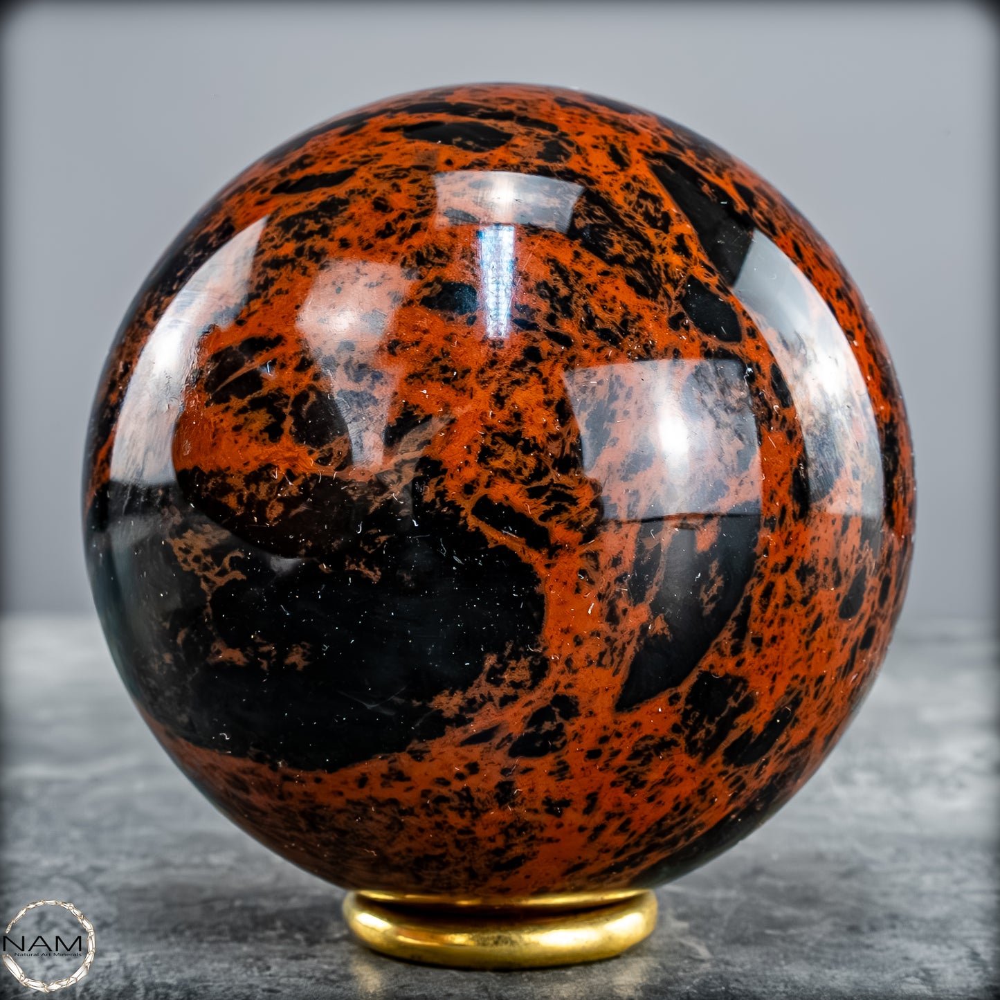 Natürliche Mahagoni-Obsidian Kristall-Kugel - 436,37 g