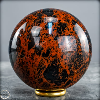 Natürliche Mahagoni-Obsidian Kristall-Kugel - 436,37 g