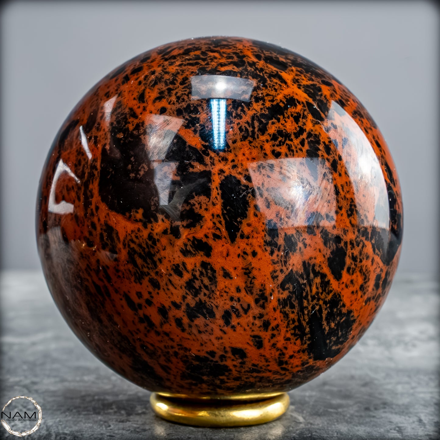 Natürliche Mahagoni-Obsidian Kristall-Kugel - 436,37 g