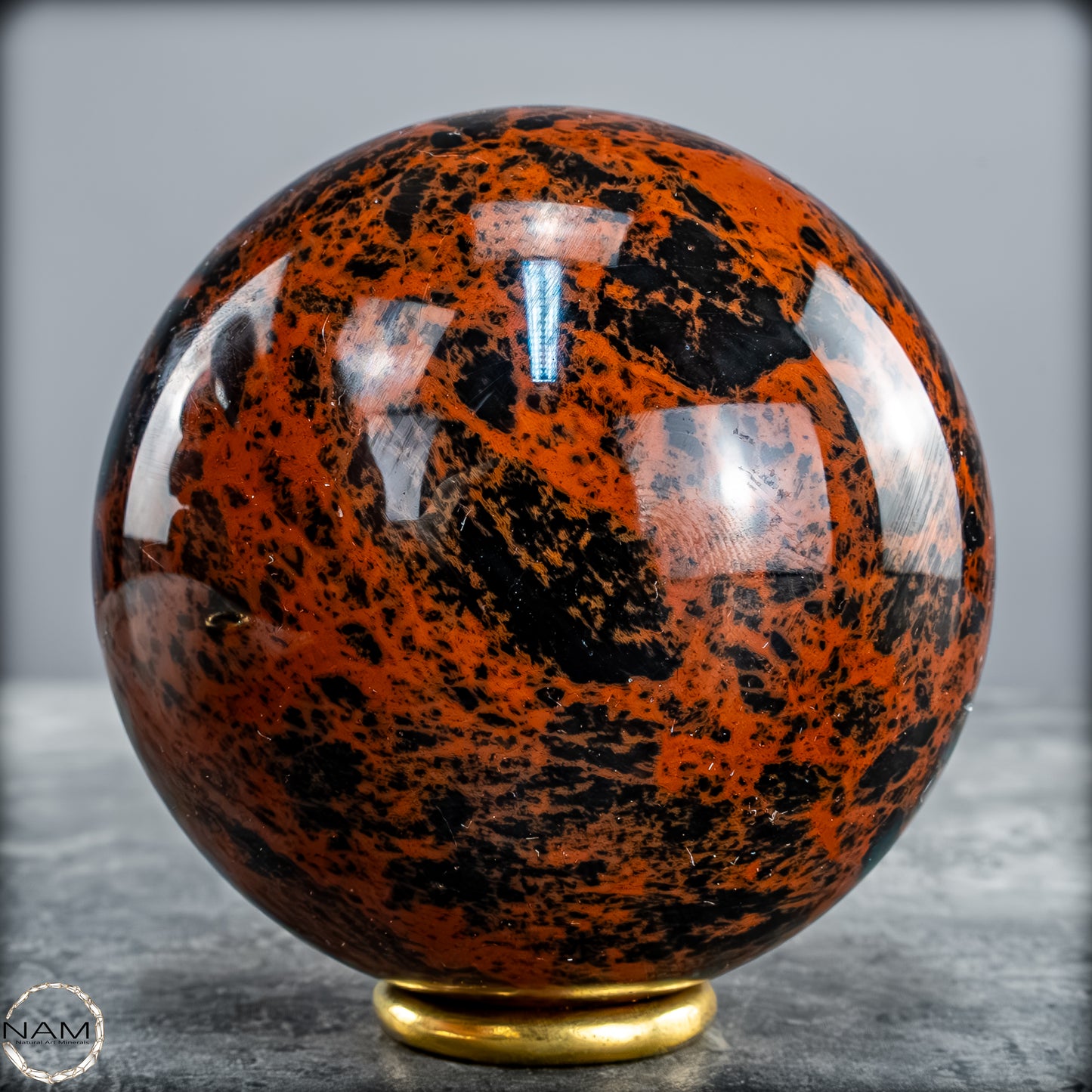 Natürliche Mahagoni-Obsidian Kristall-Kugel - 436,37 g