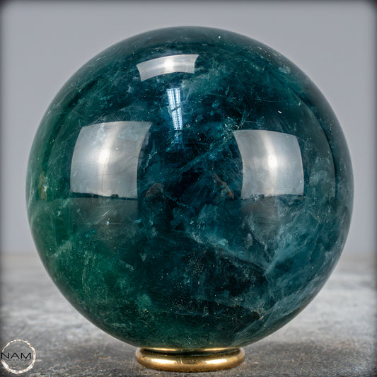 Natürliche Grüne Fluorit Kristallkugel, Spitzenqualität - 516,23g - 68mm