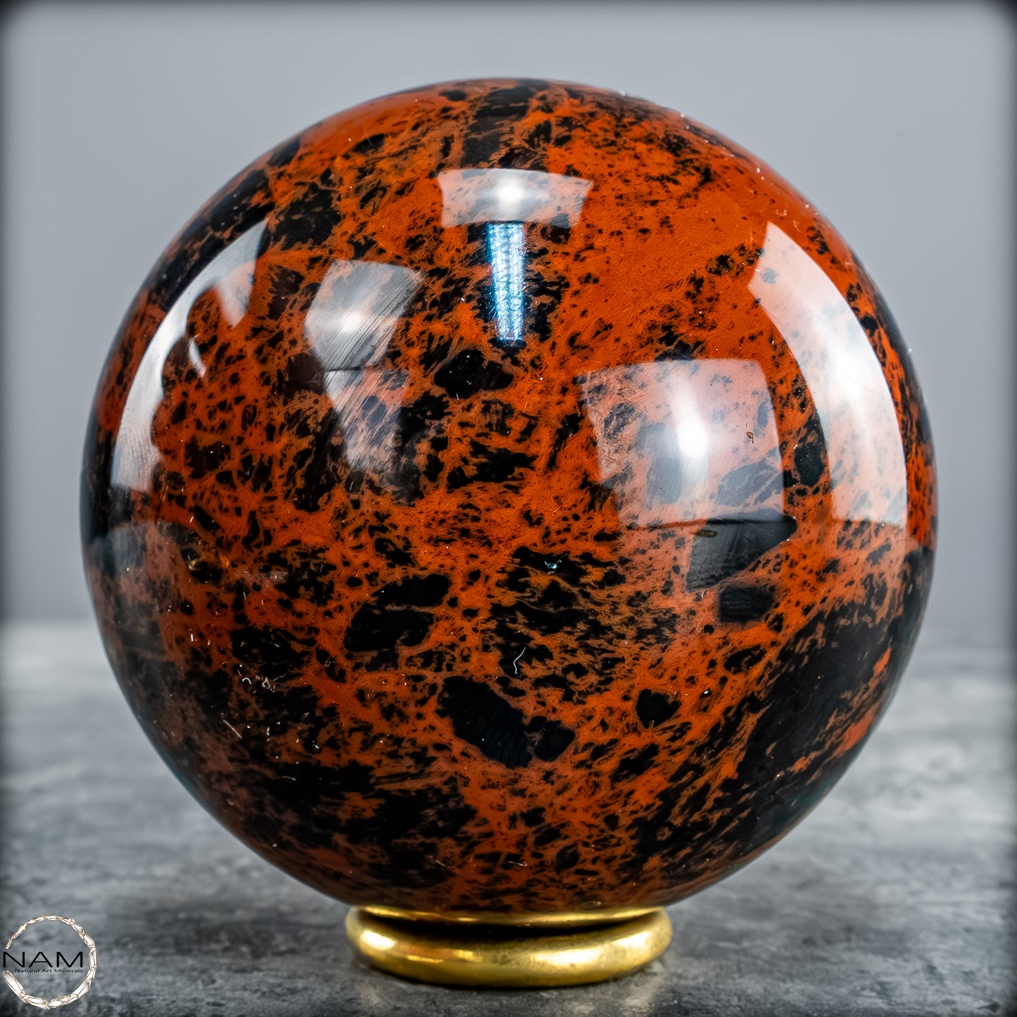 Natürliche Mahagoni-Obsidian Kristall-Kugel - 436,37 g