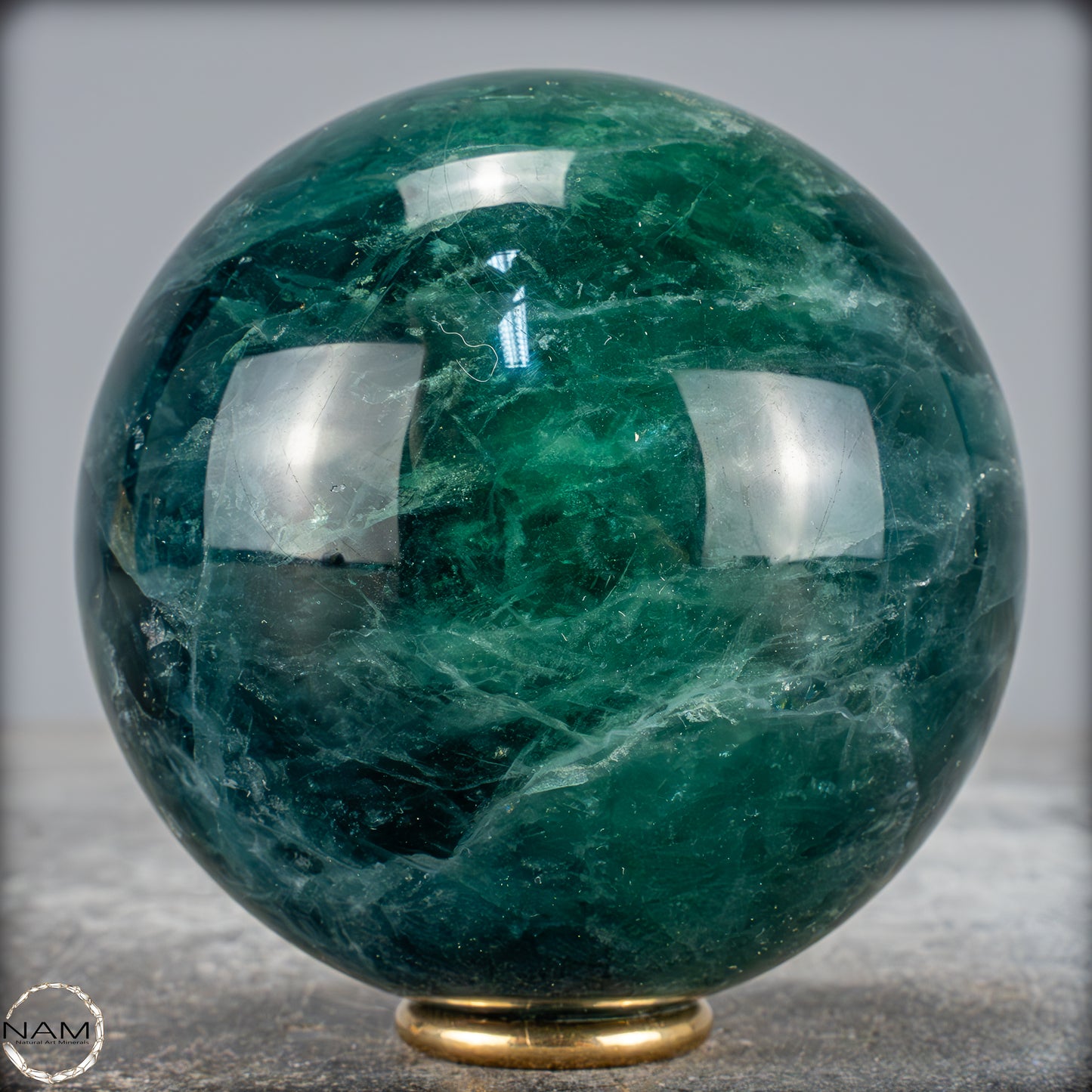 Natürliche Grüne Fluorit Kristallkugel, Spitzenqualität - 516,23g - 68mm