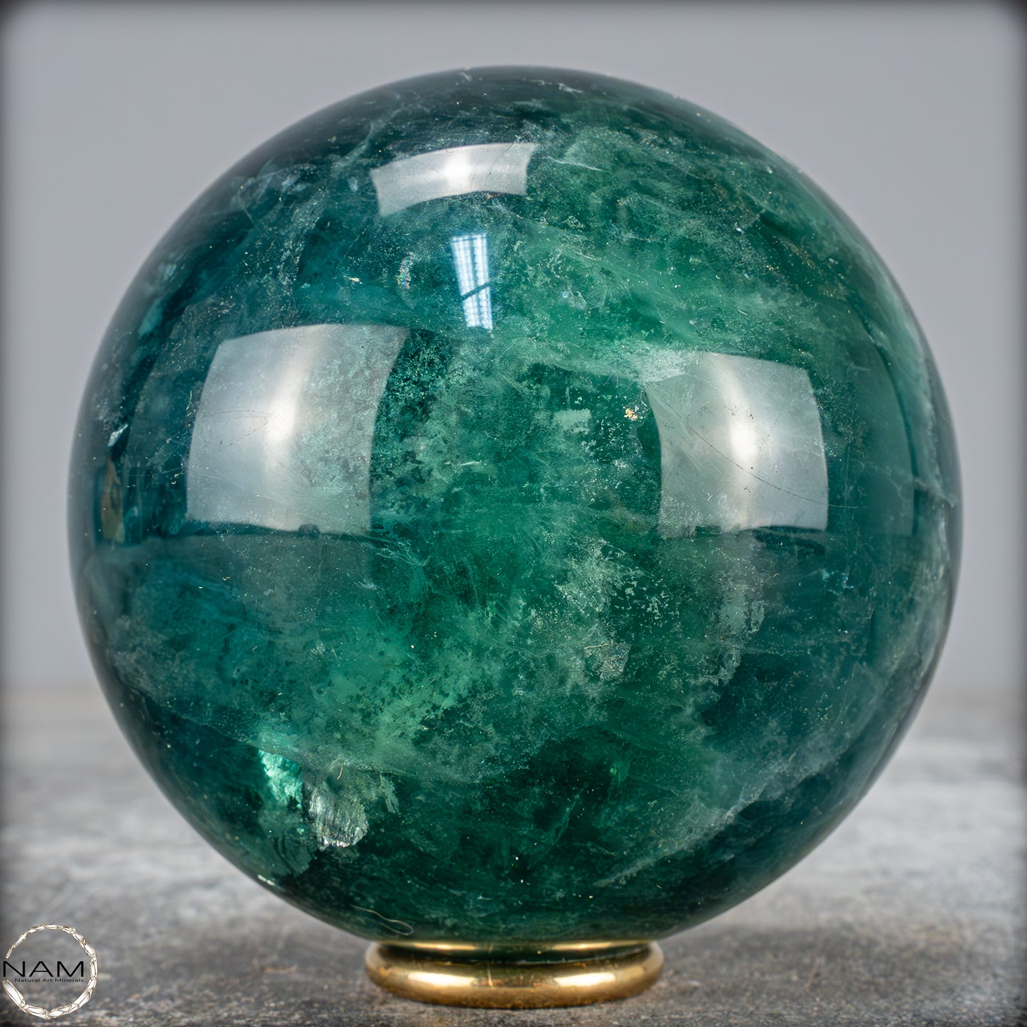 Natürliche Grüne Fluorit Kristallkugel, Spitzenqualität - 516,23g - 68mm