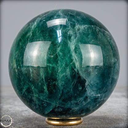 Natürliche Grüne Fluorit Kristallkugel, Spitzenqualität - 516,23g - 68mm