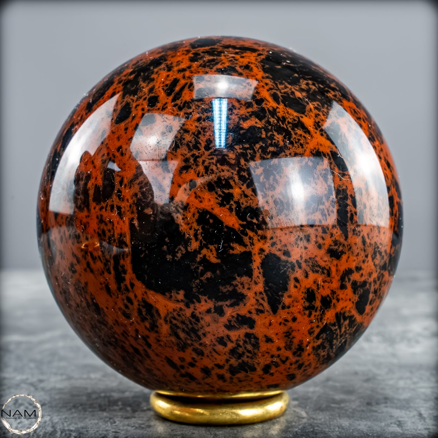 Natürliche Mahagoni-Obsidian Kristall-Kugel - 436,37 g