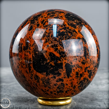 Natürliche Mahagoni-Obsidian Kristall-Kugel - 436,37 g